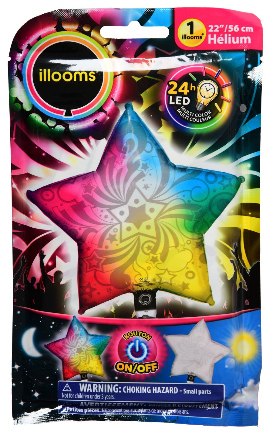 BALLON LUMINEUX ETOILE 56CM