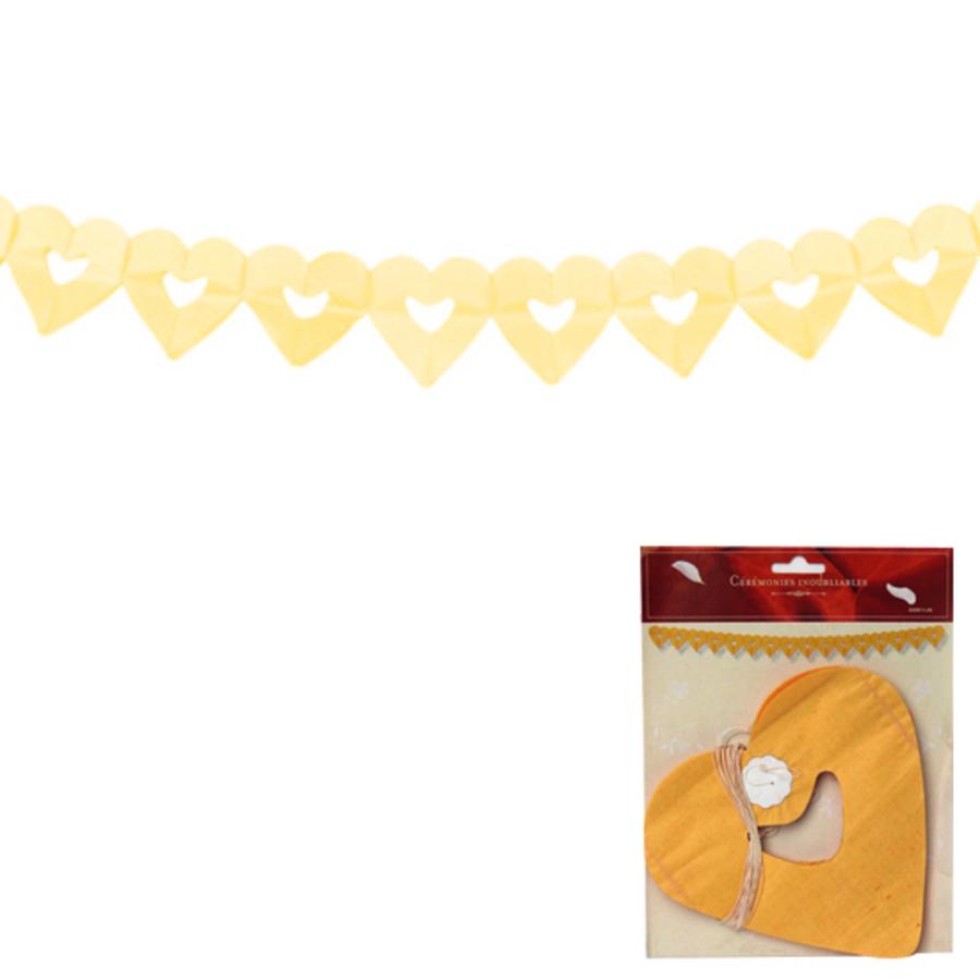 GUIRLANDE EN COEUR 6M JAUNE