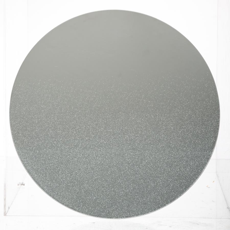 PLAQUE MIROIR ARGENT D.30CM