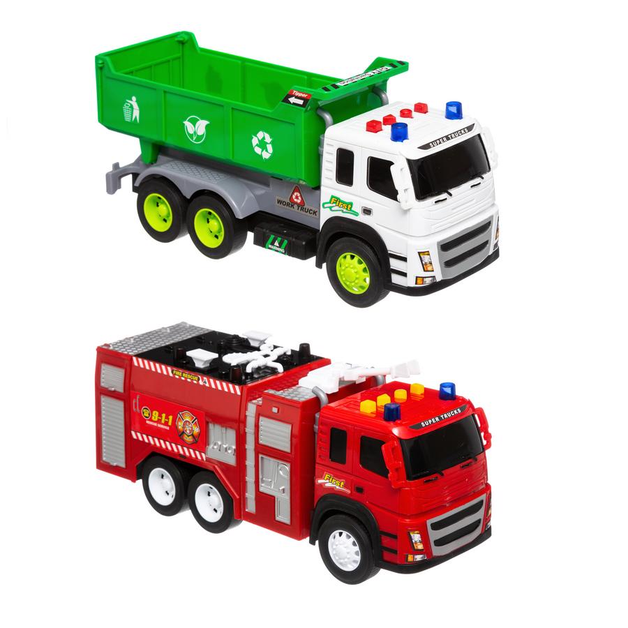 ASST CAMION POMPIER/POUBELLE