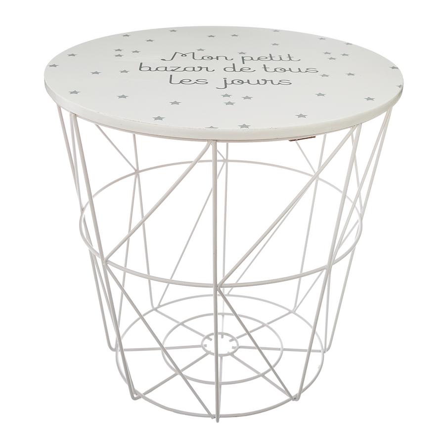TABLE RANGEMENT KUMI BLANC