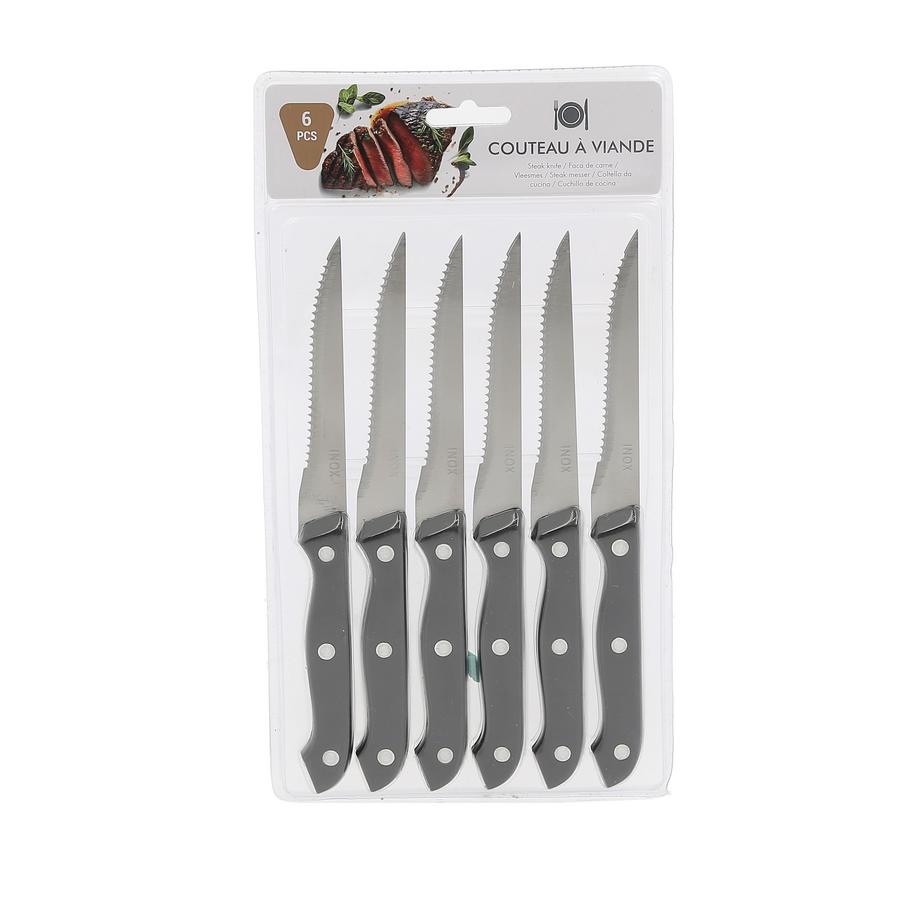 COUTEAU A VIANDE X6 PIECES