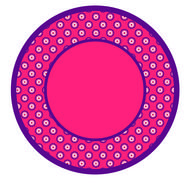 ASSIETTE CARTON - ROSACE ROUGE