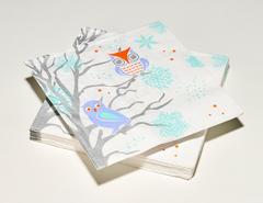 SERVIETTE EN PAPIER HIBOUX