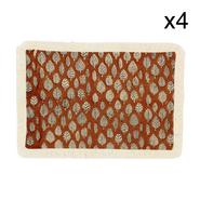 4 SETS DE TABLE MALAGA COTON