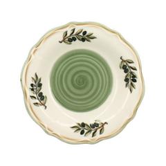 ASSIETTE CREUSE GRES OLIVE