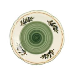 ASSIETTE DESSERT OLIVE EN GRES