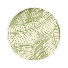 ASSIETTE PLATE LEAVES 26CM