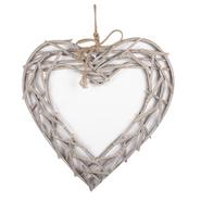 COEUR EN BOIS 70CM AVEC CORDE
