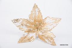FLEUR AVEC CLIP D23CM OR ET BL