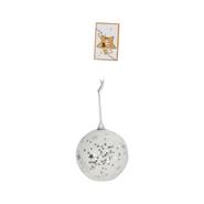 BOULE 8CM BLANCHE AVEC ETOILES