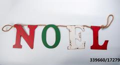 BANNIERE NOEL 100X2.5X20CM MET