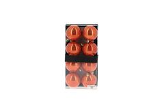 S-8 BOULES 7CM ORANGE FONCE