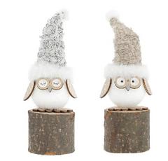 HIBOU 6.5X5X19CM GRIS