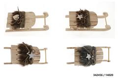 LUGE EN BOIS - 24X7,5X7CM