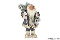 PERE NOEL EN TISSU GRIS