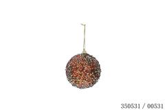 BOULE NOEL 8CM VERTE ETOILES P