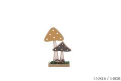 CHAMPIGNON BOIS 10X5X15CM ROSE