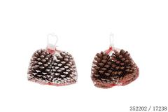 SET DE 4 POMMES DE PIN 11CM
