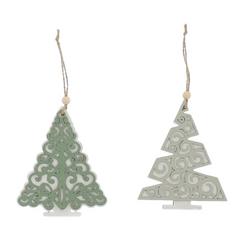SUSP 2ASS SAPIN VERT 9.8X12CM SUSP 2ASS SAPIN VERT 9.8X12CM