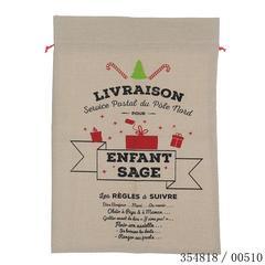 SAC NOEL 49X70CM JUTE IMPRIME SAC NOEL 49X70CM JUTE IMPRIME