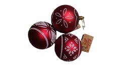 ASST BOULES 8CM ROUGE DECO BLC ASST BOULES 8CM ROUGE DECO BLC