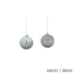 BOULE NOEL 8CM BLEU ARG 2ASS P