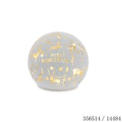 BOULE LED EN VERRE OR & BLANC