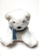 OURS BLANC ASSIS 17X13X15CM