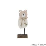 OURS SOCLE BOIS FOURRURE 7X4.5