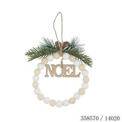 SUSP PERLE NOEL 13X13X1.5CM DE