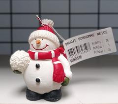 BOUGIE BONHOMME NEIGE 10CM BLC BOUGIE BONHOMME NEIGE 10CM BLC