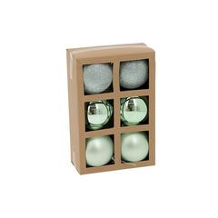SET DE 6 BOULES VERT CLAIR
