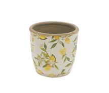 CACHE POT CITRON JAUNE D.16CM