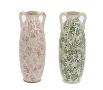 VASE FLORAL DOUBLE ANSE 2ASST