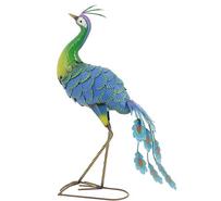 PAON EN METAL BLEU H.57CM PAON EN METAL BLEU H.57CM