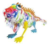 IGUANE EN METAL MULTICOLOR