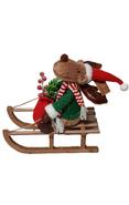 CERF ASSIS SUR LUGE PULL SKI N