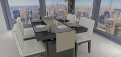 CHEMIN DE TABLE 40X180 TAUPE
