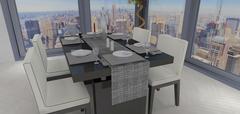 CHEMIN DE TABLE 40X180 NOIR
