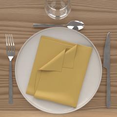X3 SERVIETTES DE TABLE JAUNE