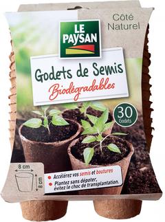 GODETS RONDS 8X8CM X30