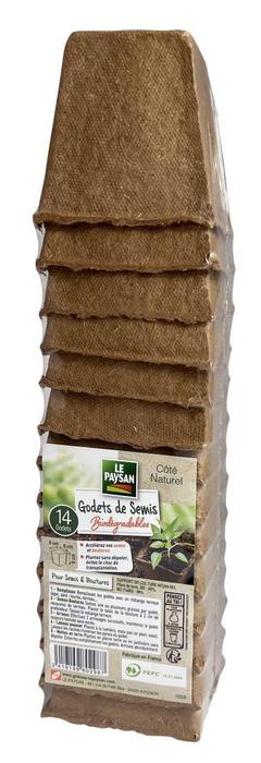 GODETS CARRES 8X8CM X14