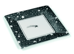 10 ASSIETTES 24X24CM ETOILE