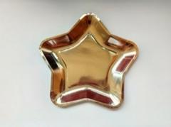 X6 PLATEAUX ETOILE 24CM OR