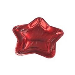 X6 PLATEAUX ETOILE 24CM ROUGE