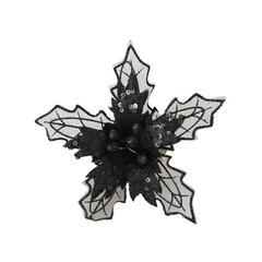 PIC FLEUR NOIR H18CM