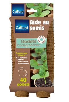 40 GODETS BIODEGRADABLE 6X6CM