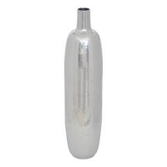 VASE 79CM METAL ARGENT