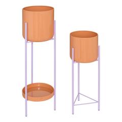 SET 2 CACHE POT METAL